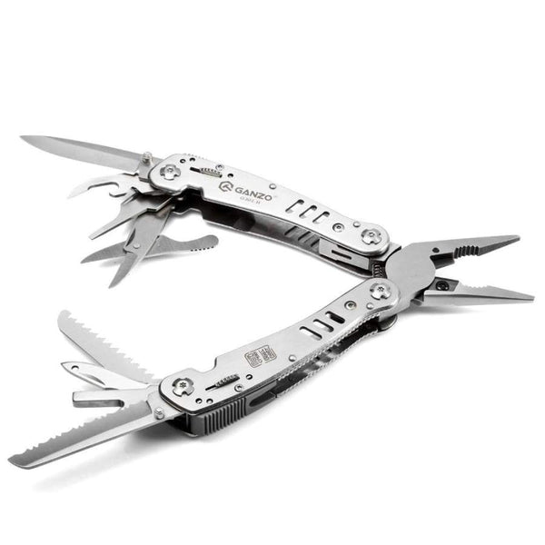 12 in 1 Multifunctional Folding Pliers with 12pcs Screwdriver Bits - Camping Tools