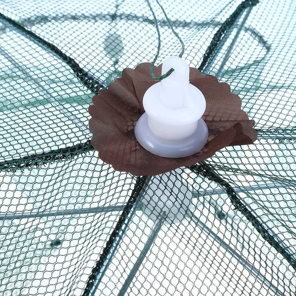 Foldable 6 Hole Automatic Retractable Fishing Shrimp Trap