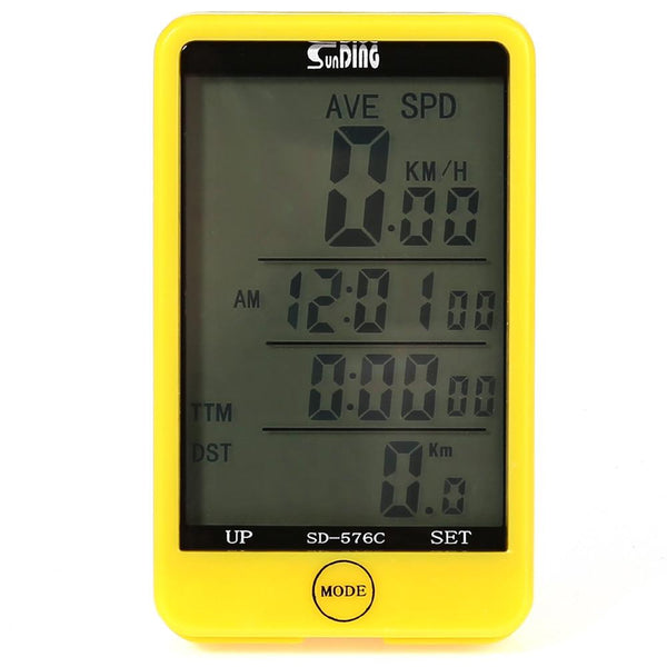 SunDing SD - 576C Water Resistant Touch Screen Wireless Bike Computer Speedometer with LCD Backlight