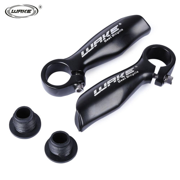 WAKE Paired Aluminum Alloy Glossy MTB Bike Handlebar Bar End with Rubber Lock-on Cover