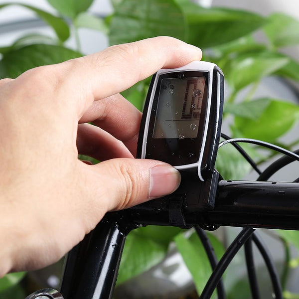 Water Resistant Wireless Bike Computer Speedometer with LCD Backlight Auto Wake-up