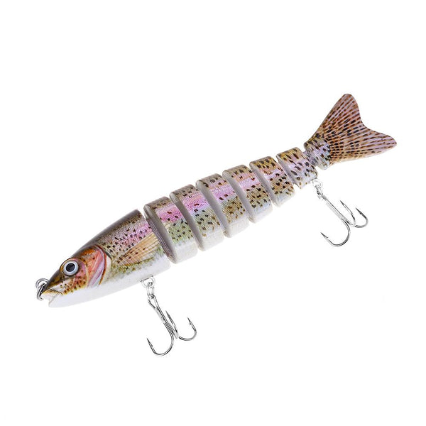 HS - 006 Minnow 8 Sections Artificial Fishing Bait Bionic Lure with Hook