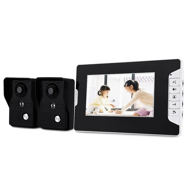 SY813MKB21 7 inch Night Vision Video Door Phone Doorbell Intercom Kit with 2 camera 1 monitor