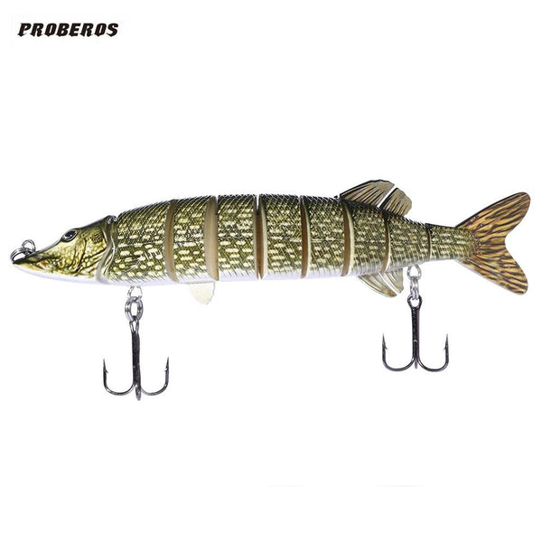 Proberos Outdoor Artificial 9 Sections Big Pike Fishing Lure
