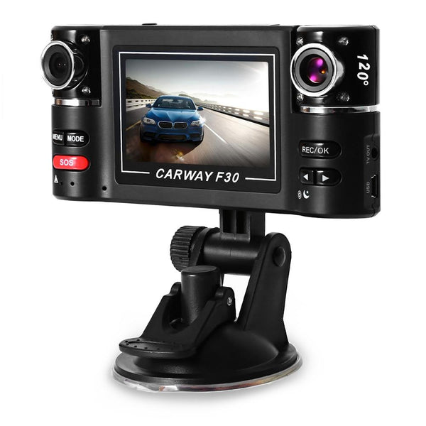 F30 2.7 inch Car DVR Camera Video Driving Recorder HD Dual Lens Dashboard Vehicle Camcorder