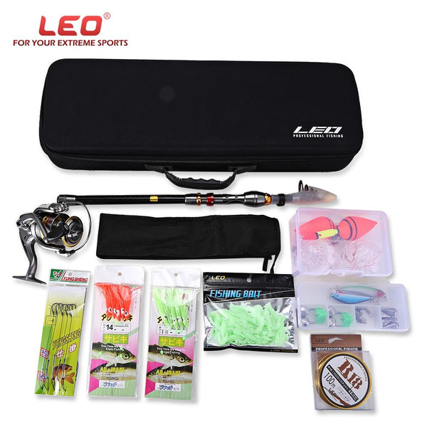 LEO Outdoor Fishing Spinning Rod Reel Tackle Tool Kit