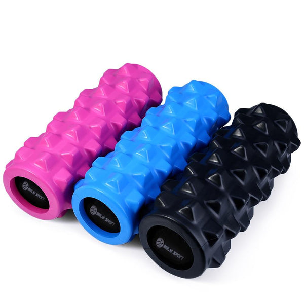 MILY SPORT PU Skin EVA Yoga Fitness Foam Roller Physio Block Exercise Massage Gym Cure Equipment