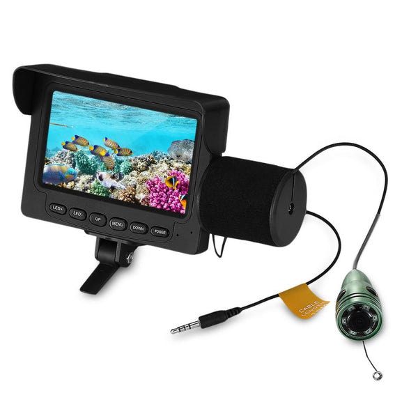 Fish Finder Underwater LED Night Vision Fishing Camera 15M Cable 1000TVL 4.3 inch LCD Monitor