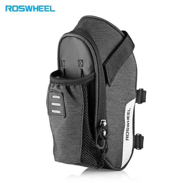 ROSWHEEL 131464 Bicycle Saddle Bag with Water Bottle Pocket
