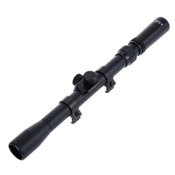 3 - 7 x 20 Outdoor Hunting Telescopic Sniper Scope Sight Riflescope with 11MM Rail Mount - BLACK - Hunting Gun Accessories